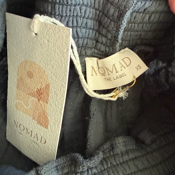 Nomad the Label Asana Cotton Wrap Pants Charcoal - Picture 12 of 16